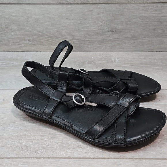 Born Shoes - Born Women Leather Sandals Heels Open Toe Sandals shoes sz 9
